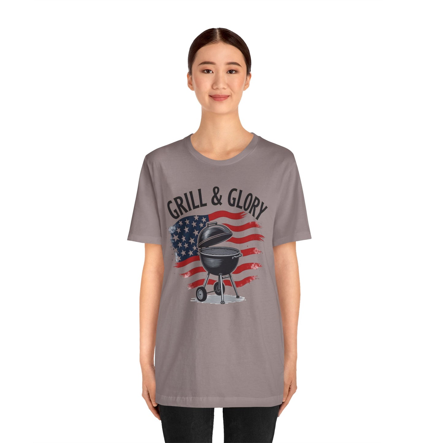 Grill & Glory Unisex Tee - Perfect for BBQs, Independence Day, Summer Parties, Grilling Enthusiasts, Family Gatherings