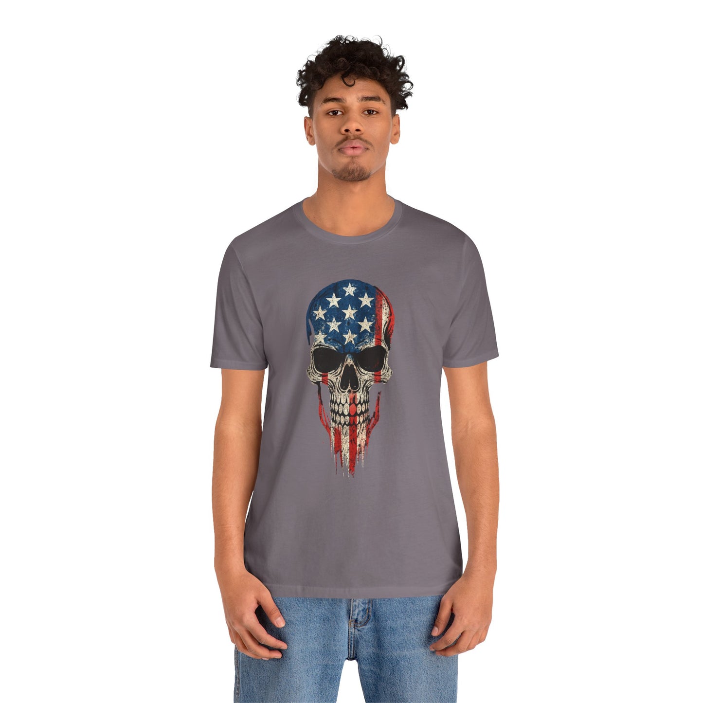 Patriotic Skull Graphic Tee
