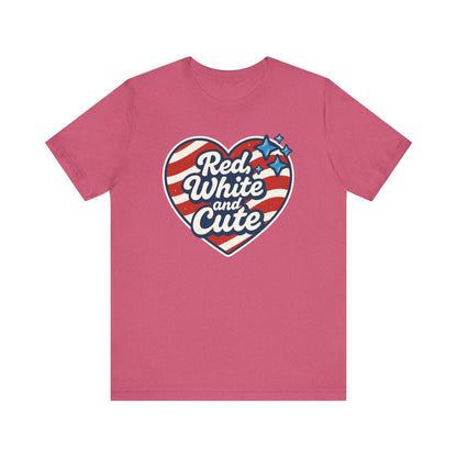 Red, White and Cute Patriotic Summer Shirt