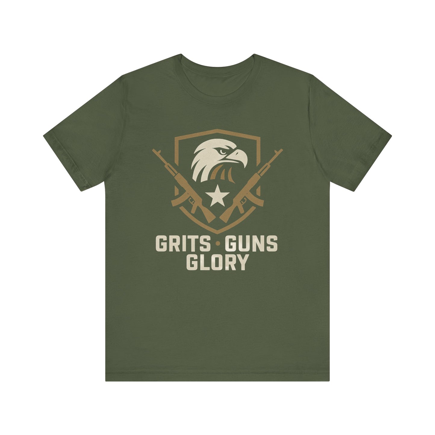 Grits Guns Glory Tee - Gift for Militant Enthusiasts, Patriot Apparel