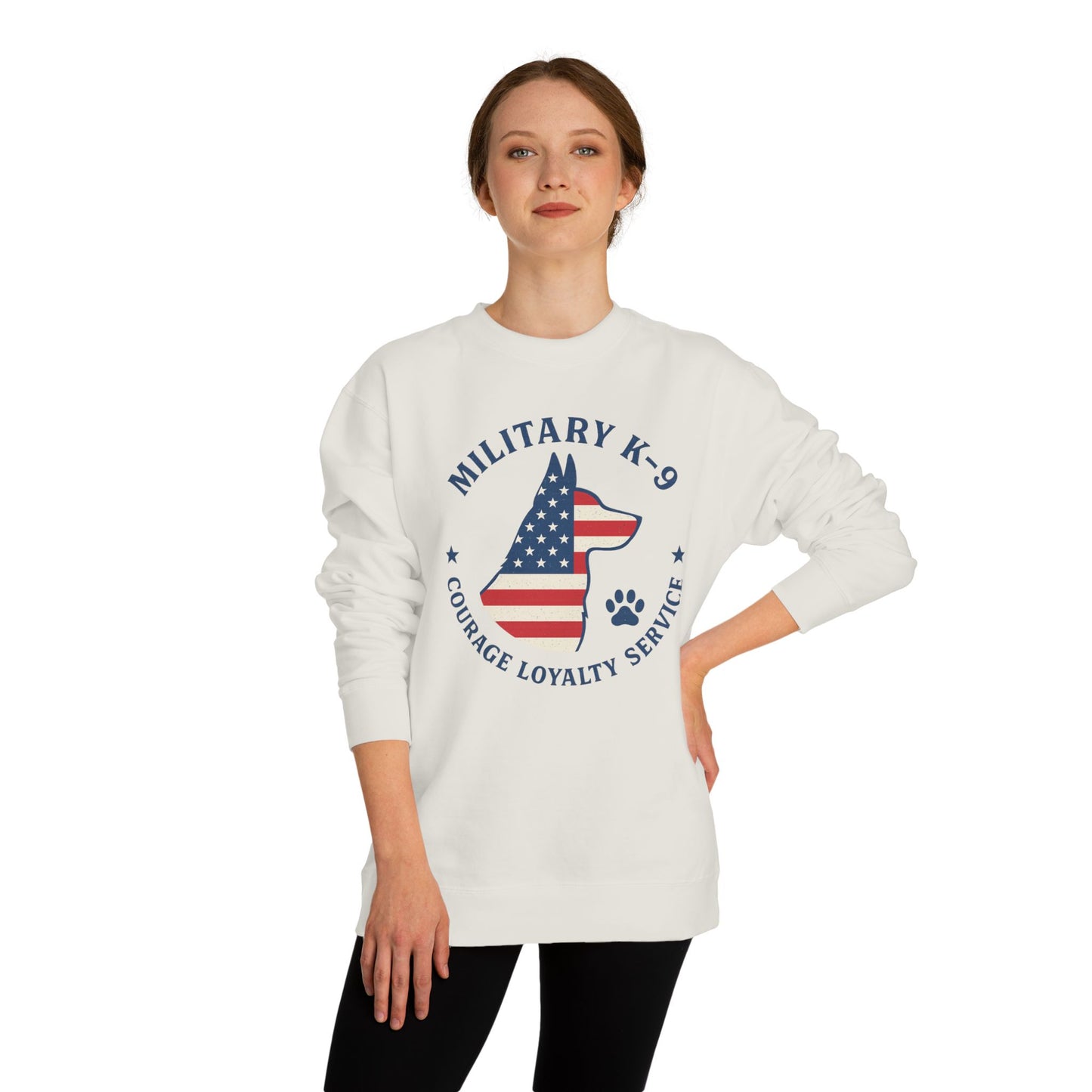 Military K9 Crewneck Sweatshirt