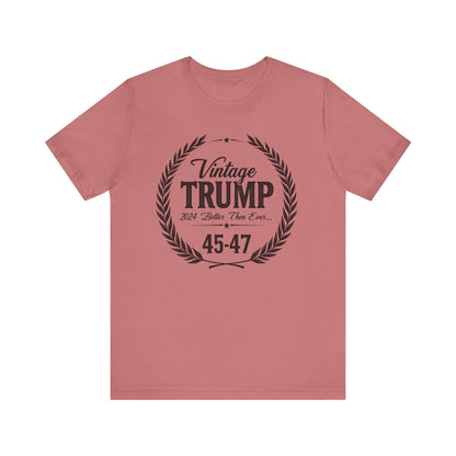 Vintage Trump Unisex Tee - 45-47, Casual Wear, Gift for Republicans, Political Humor Shirt, Election Day Apparel