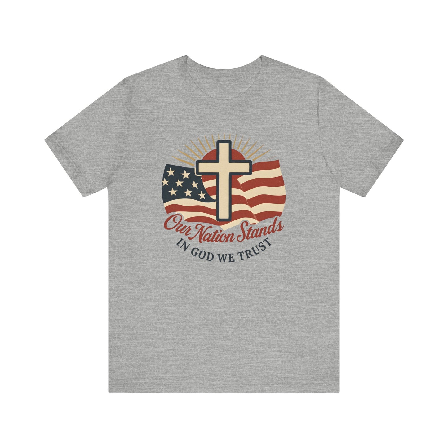Faith & Freedom Tee: Patriotic Short Sleeve Shirt, Christian Apparel, Independence Day Gift, Memorial Day T-Shirt, US Flag Tee