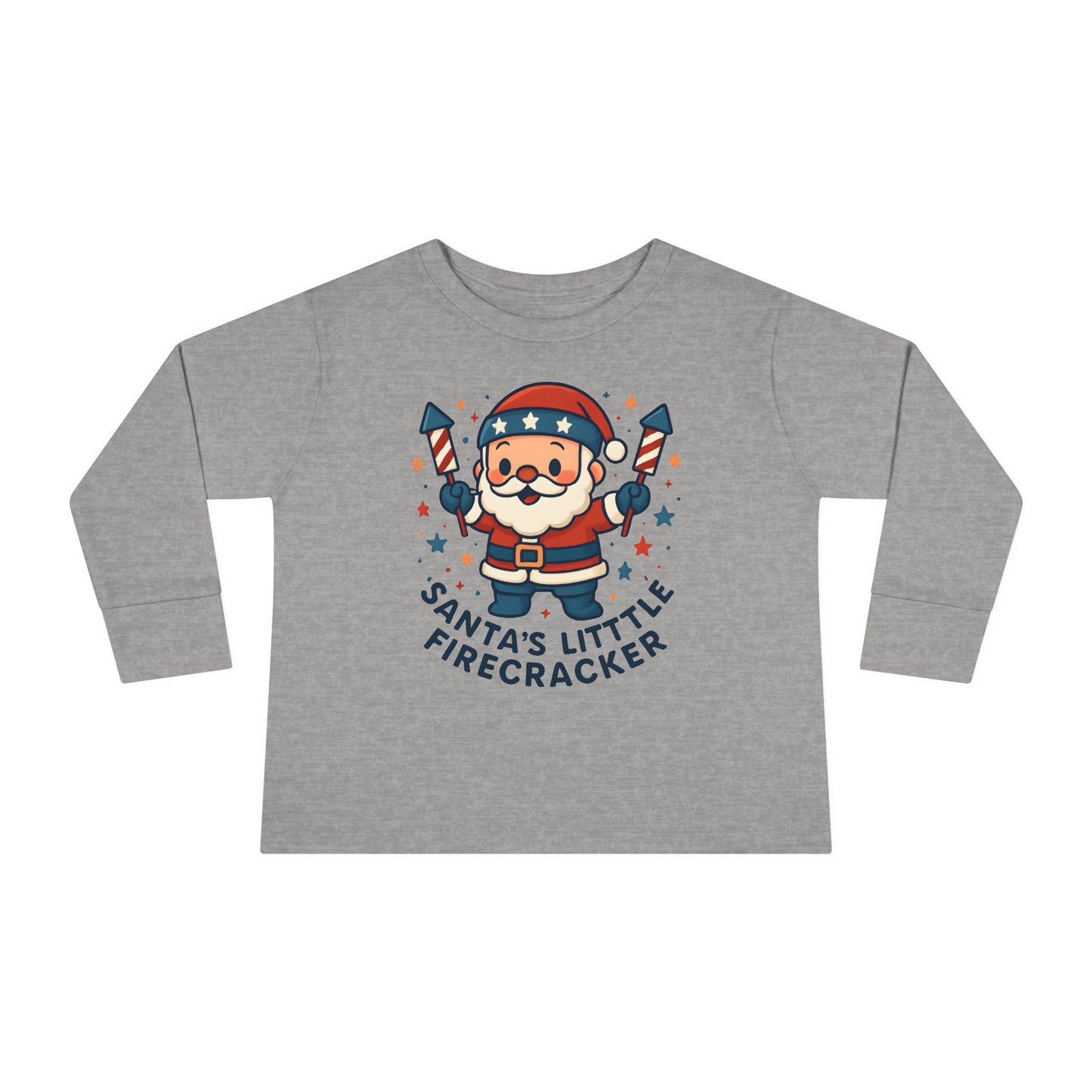 Santa’s Little Firecracker Toddler Long Sleeve Tee