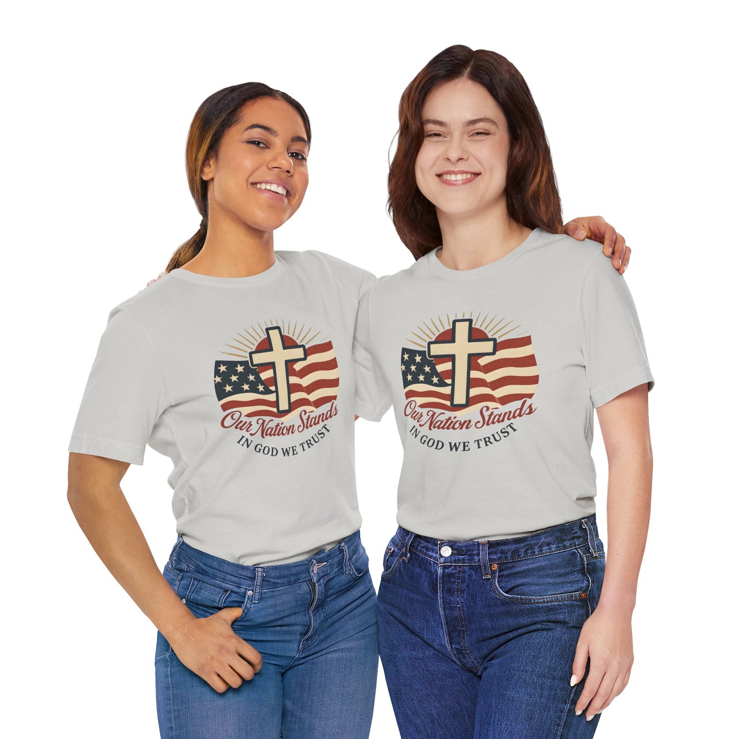 Faith & Freedom Tee: Patriotic Short Sleeve Shirt, Christian Apparel, Independence Day Gift, Memorial Day T-Shirt, US Flag Tee