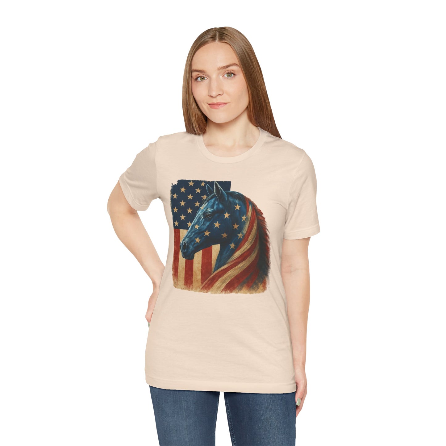 Patriotic Horse Lover T-Shirt — USA Equestrian Tee