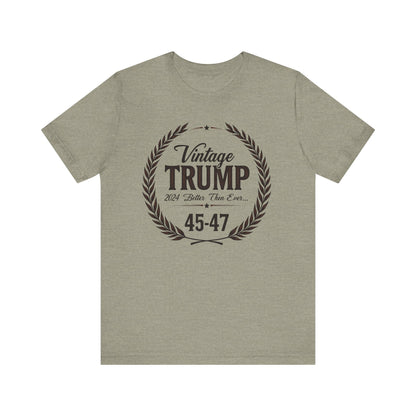 Vintage Trump Unisex Tee - 45-47, Casual Wear, Gift for Republicans, Political Humor Shirt, Election Day Apparel