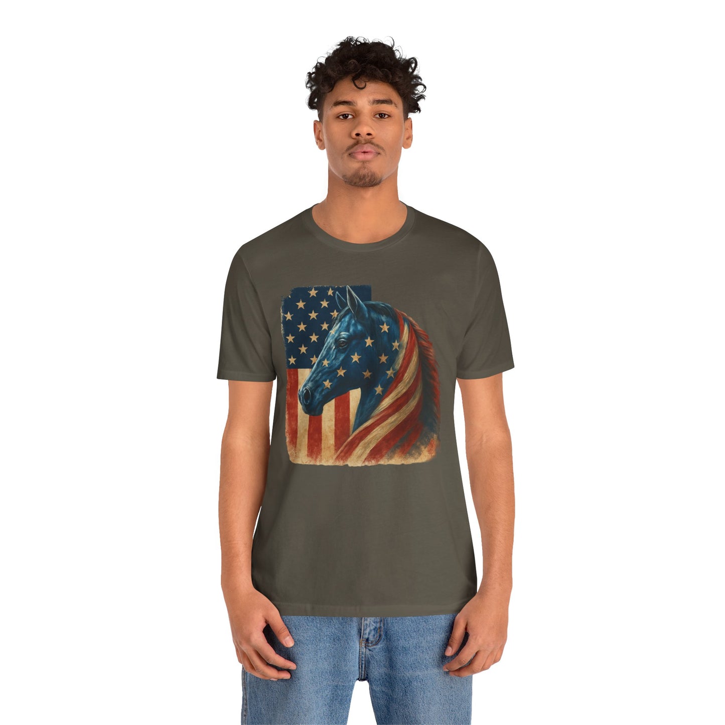 Patriotic Horse Lover T-Shirt — USA Equestrian Tee