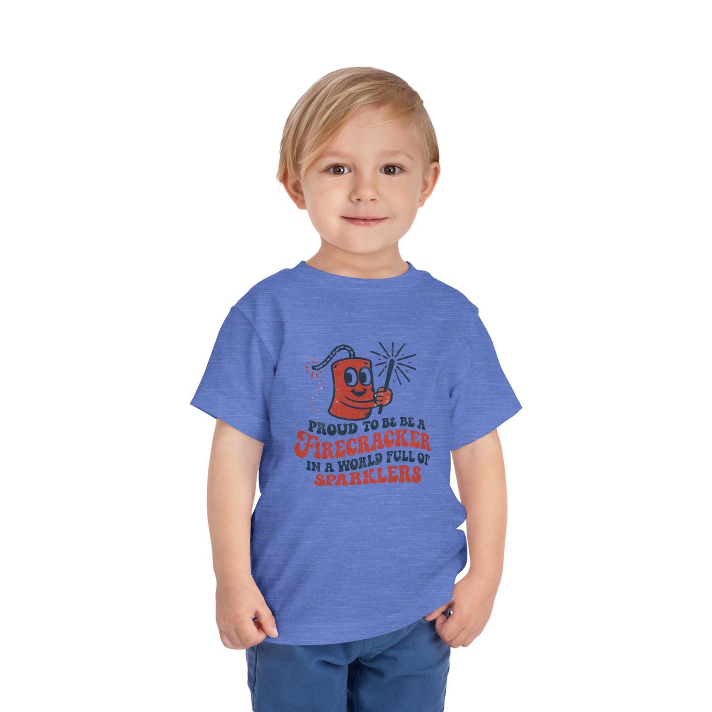 Proud to be a Firecracker Shirt, Kids Summer Apparel Celebration Tee