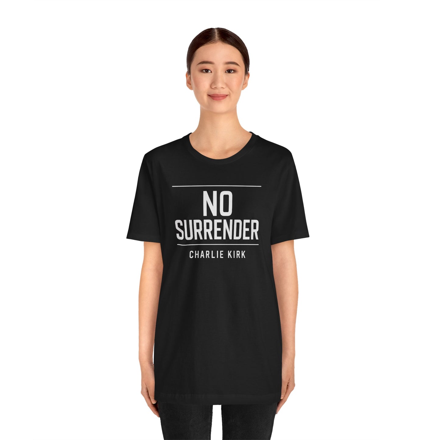 Charlie Kirk No Surrender Unisex Tee Shirt