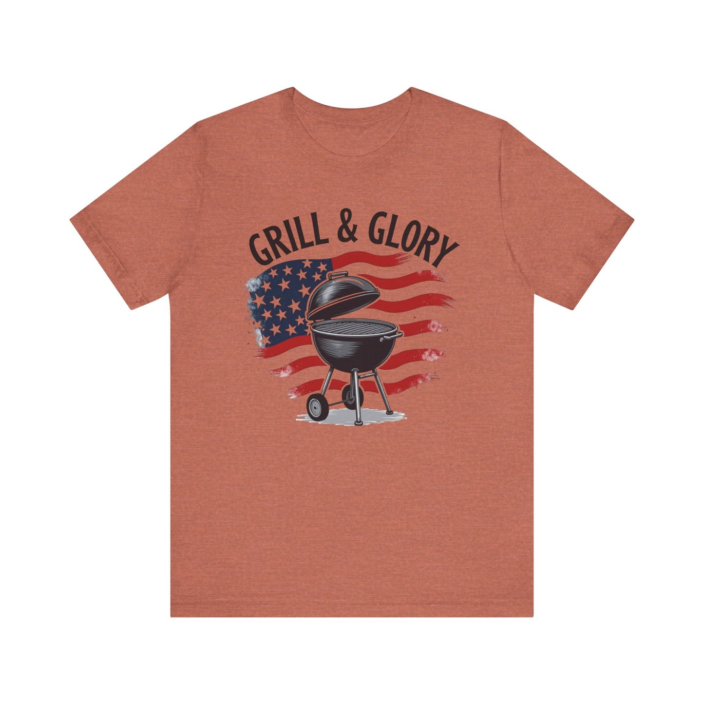 Grill & Glory Unisex Tee - Perfect for BBQs, Independence Day, Summer Parties, Grilling Enthusiasts, Family Gatherings