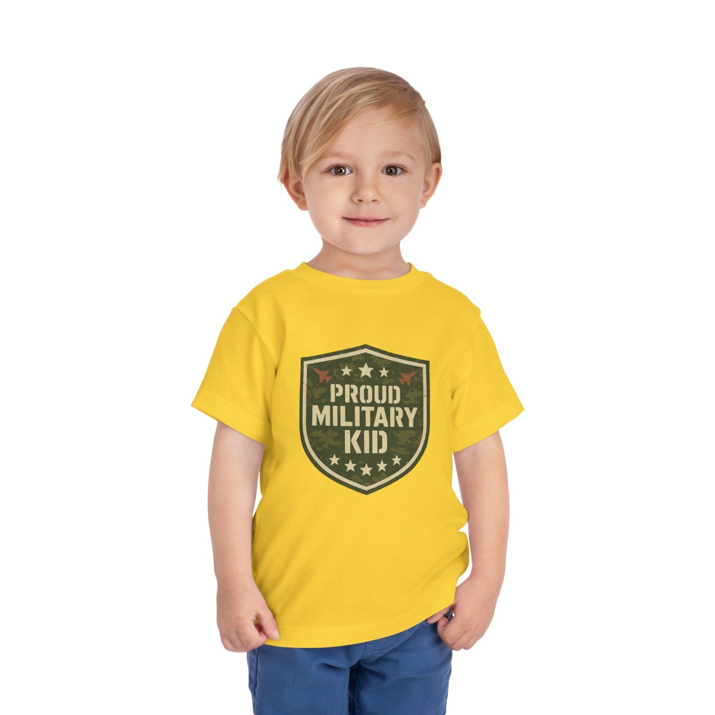 Proud Military Kid Toddler Tee, Kids Clothing, Military Family Gift, Short Sleeve Shirt, Patriotic Toddler Outfit, Boys and Girls Apparel