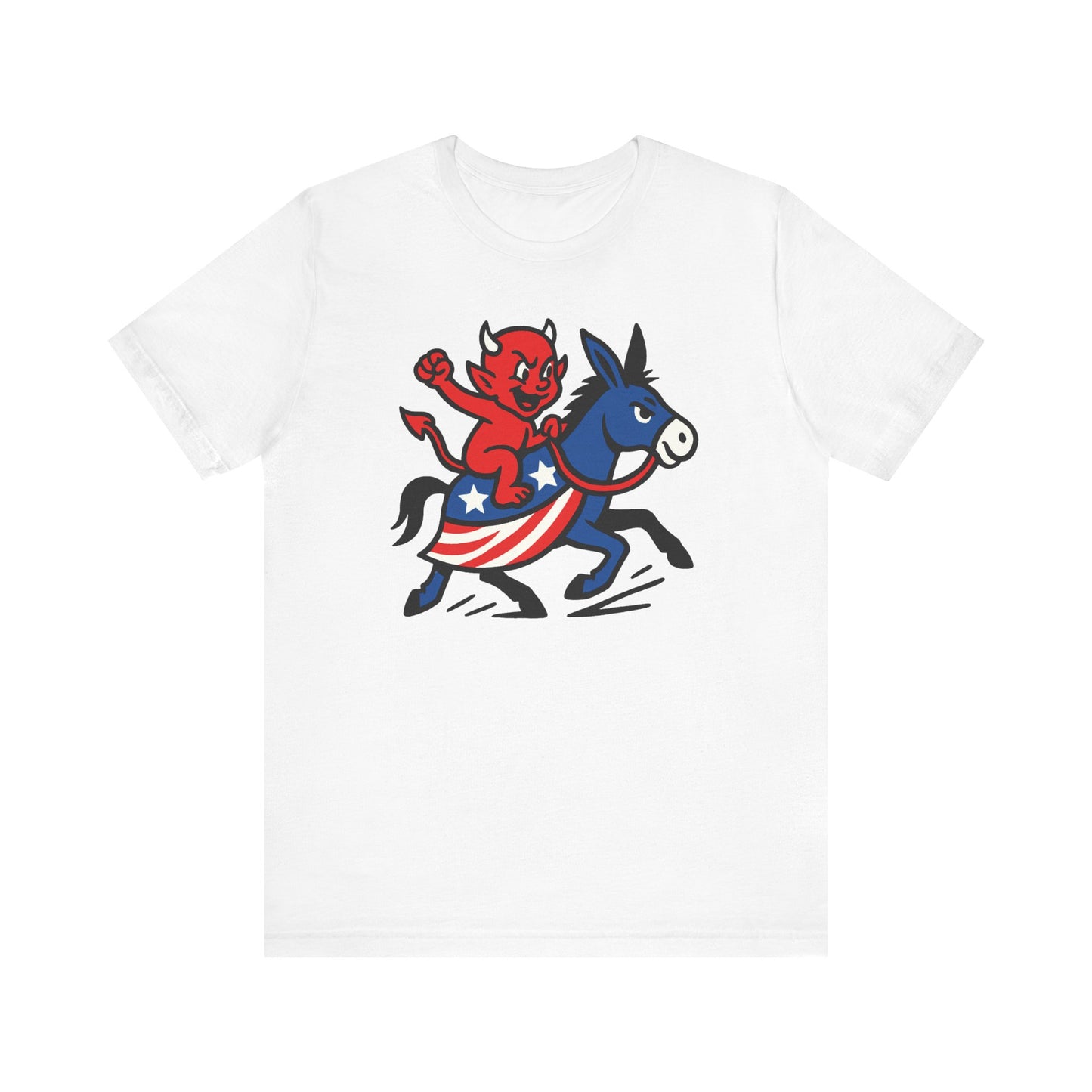 The devil is a donkey, Funny Election Shirt, Graphic Tee for All Occasions, Political Humor T-Shirt