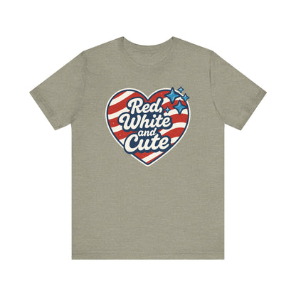 Red, White and Cute Patriotic Summer Shirt