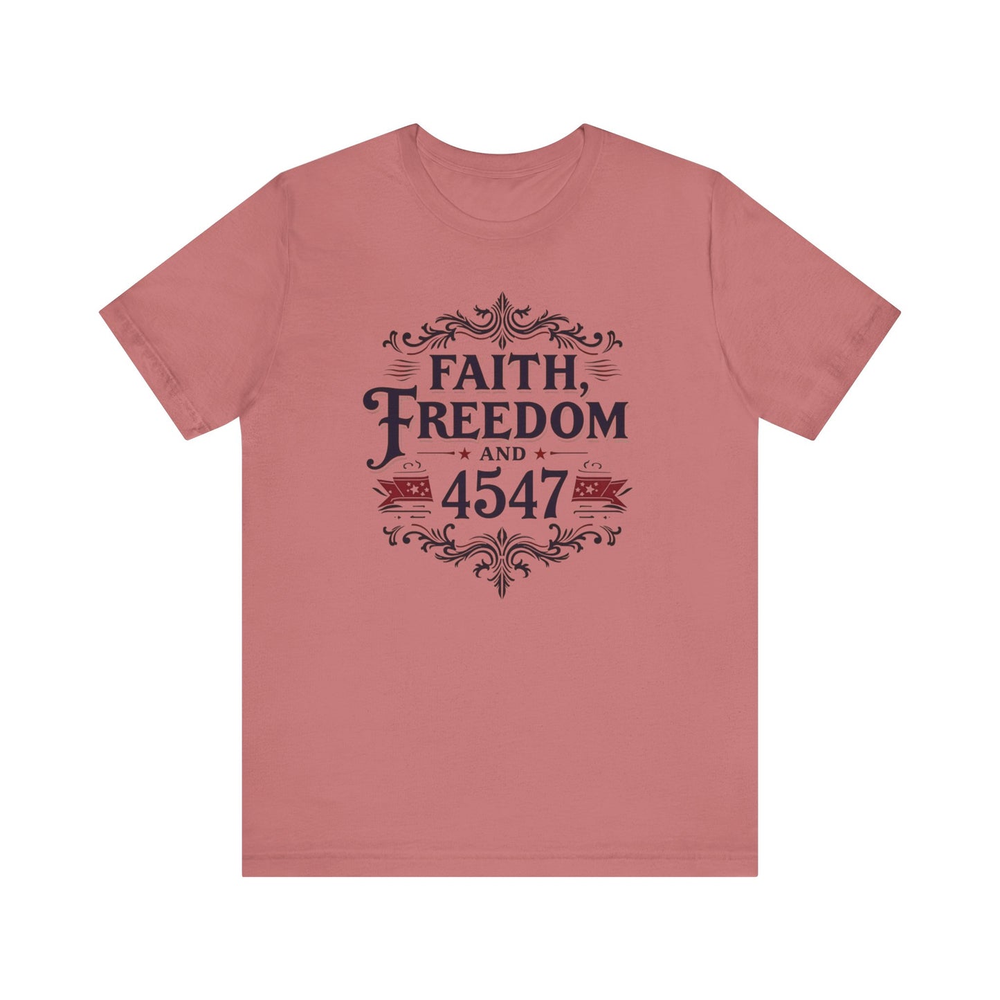 Faith and Freedom Unisex Tee | Inspirational Shirt, Casual Wear, Graphic Tee, Gift for Him, Women’s Fashion, Everyday Comfort