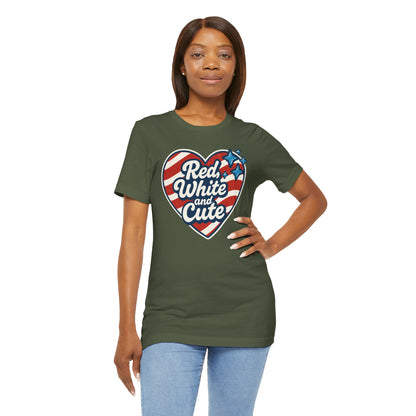 Red, White and Cute Patriotic Summer Shirt