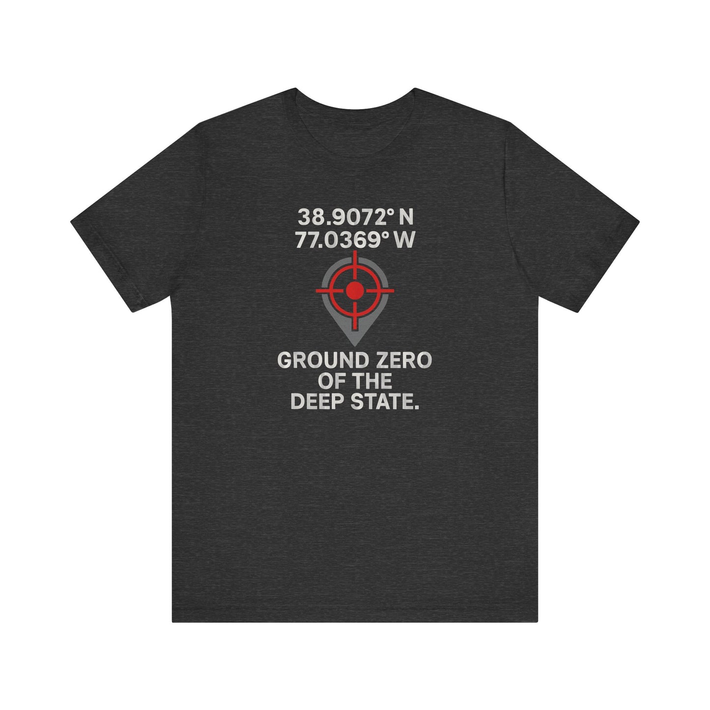 Deep State Coordinates Unisex Tee, Casual Graphic Tee, Unique Gift