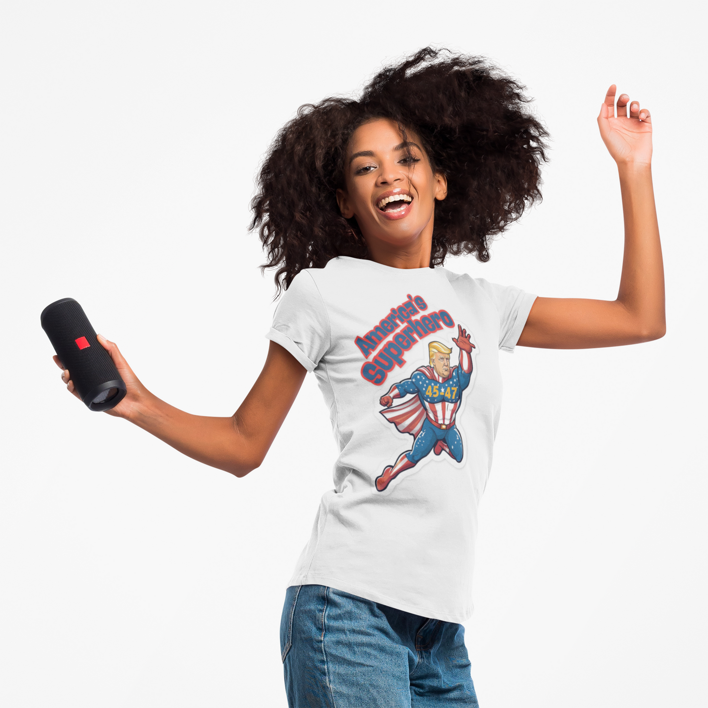 Whose America's #1 Superhero Humorous Superhero Tee