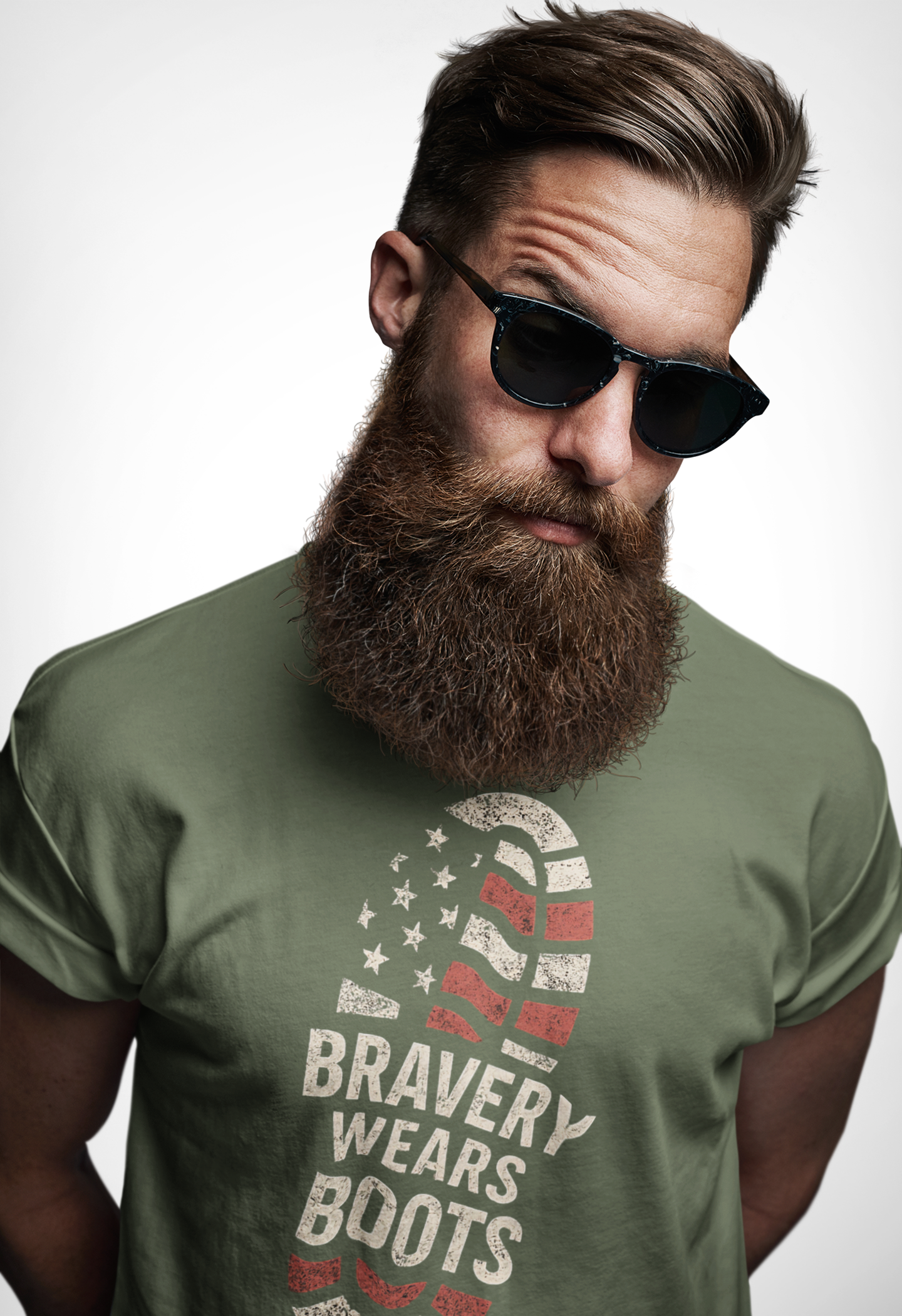 Bravery Wears Boots - Veterans Military Tribute Shirt