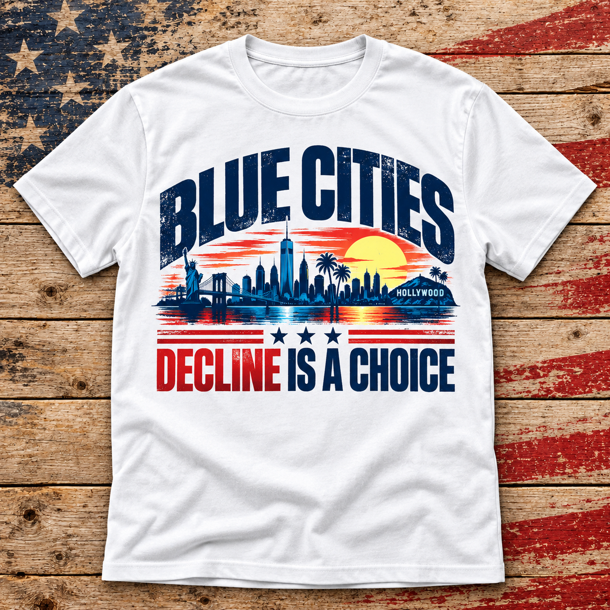 Blue Cities Skyline Tee