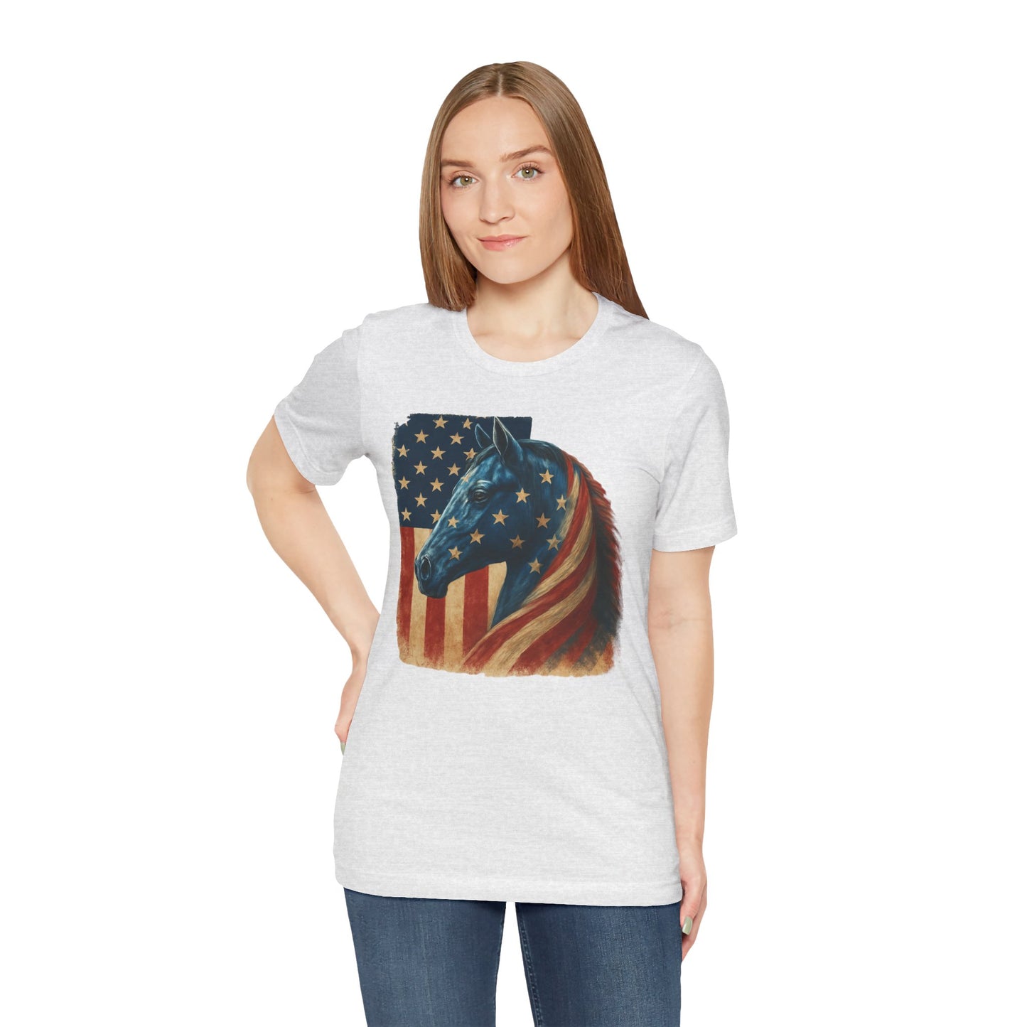Patriotic Horse Lover T-Shirt — USA Equestrian Tee