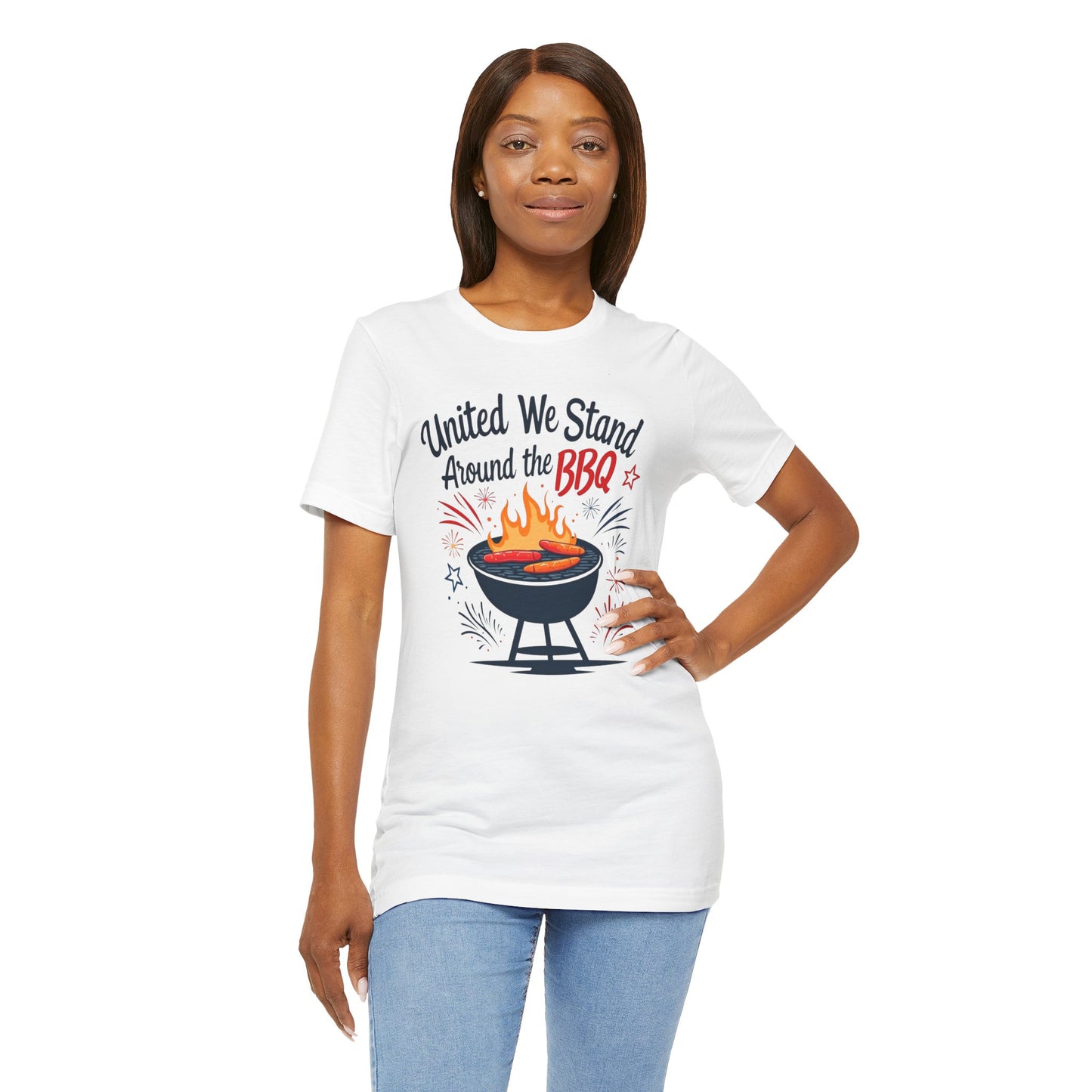 United We Stand Around the BBQ Tee, Perfect for BBQ Lovers