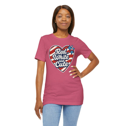 Red, White and Cute Patriotic Summer Shirt