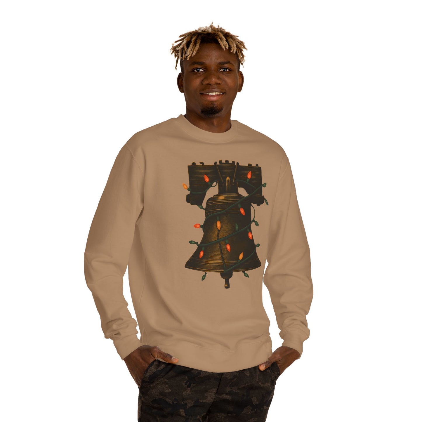 Lights & Liberty Bell Christmas Crewneck Sweatshirt