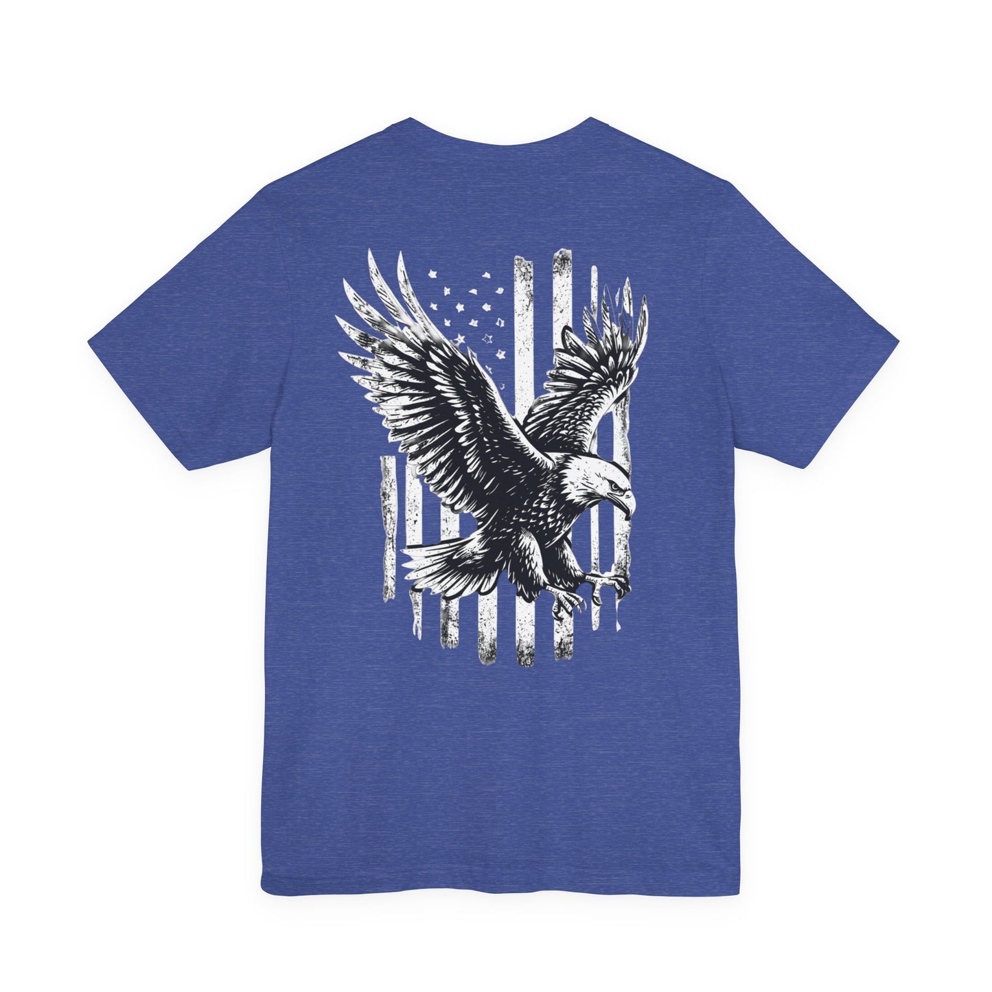 Eagle soars over America Flag