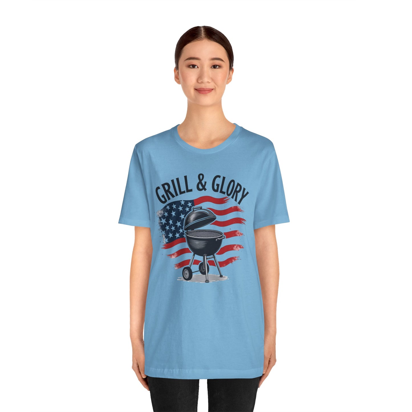 Grill & Glory Unisex Tee - Perfect for BBQs, Independence Day, Summer Parties, Grilling Enthusiasts, Family Gatherings