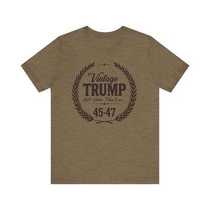 Vintage Trump Unisex Tee - 45-47, Casual Wear, Gift for Republicans, Political Humor Shirt, Election Day Apparel