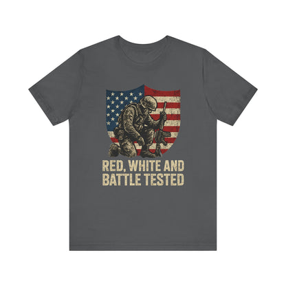 Red, White and Battle Tested tee