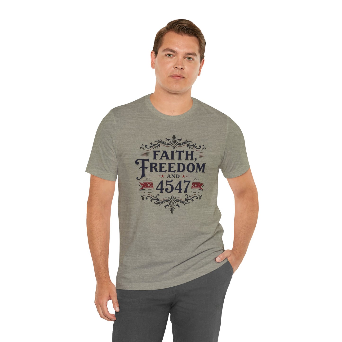 Faith and Freedom Unisex Tee | Inspirational Shirt, Casual Wear, Graphic Tee, Gift for Him, Women’s Fashion, Everyday Comfort