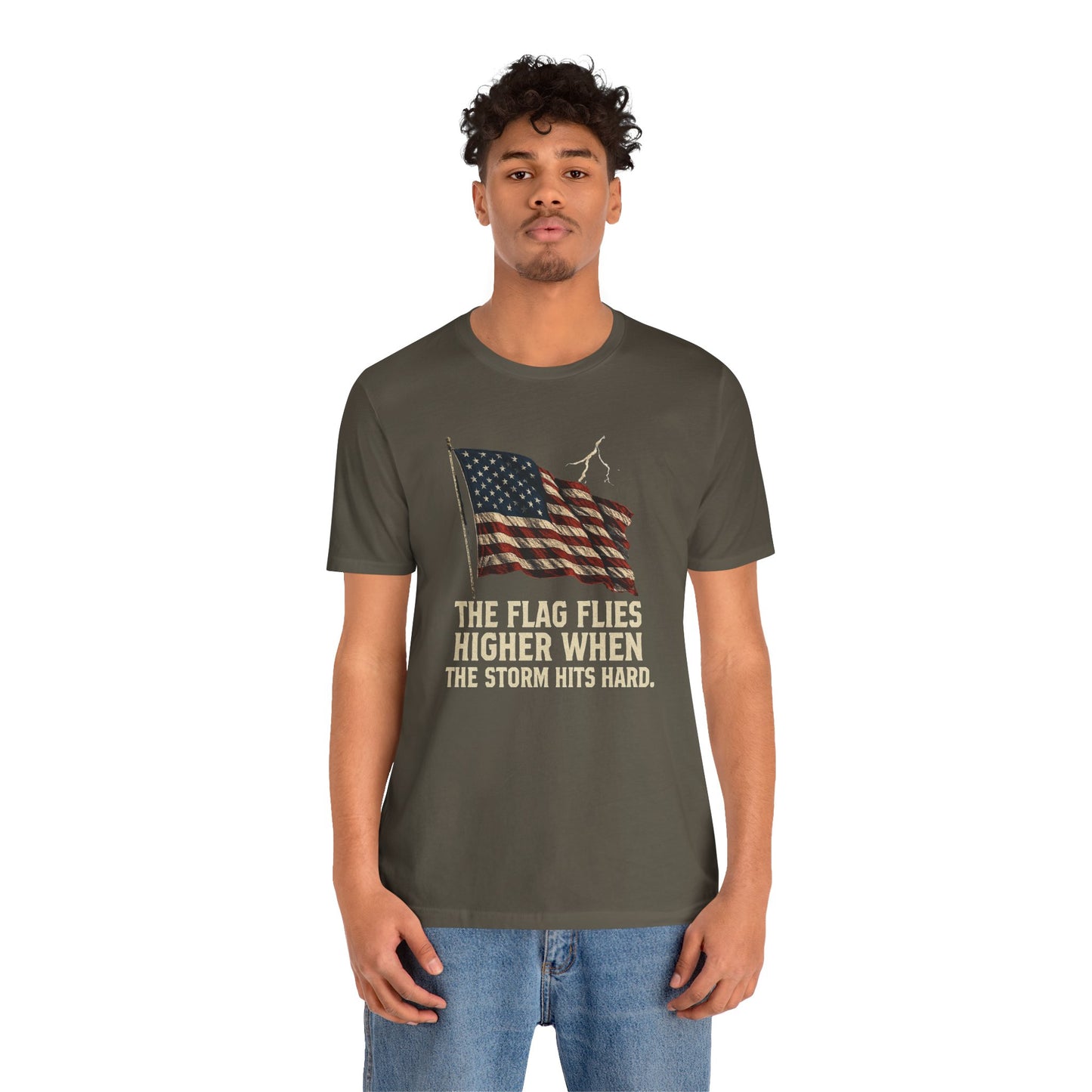 Flag Flies Higher Patriotic Tee