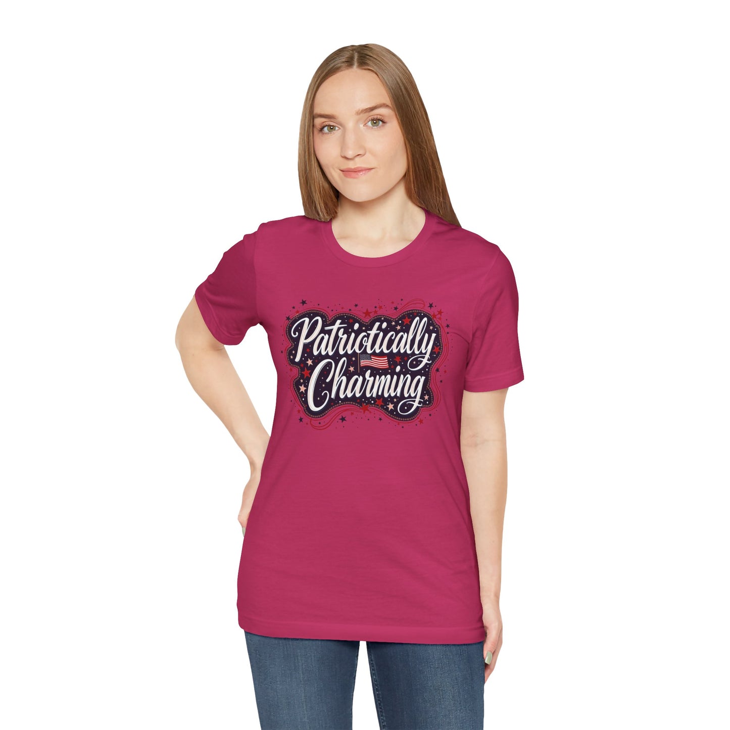Patriotically Charming Unisex Tee - Perfect for Fourth of July and Celebrations
