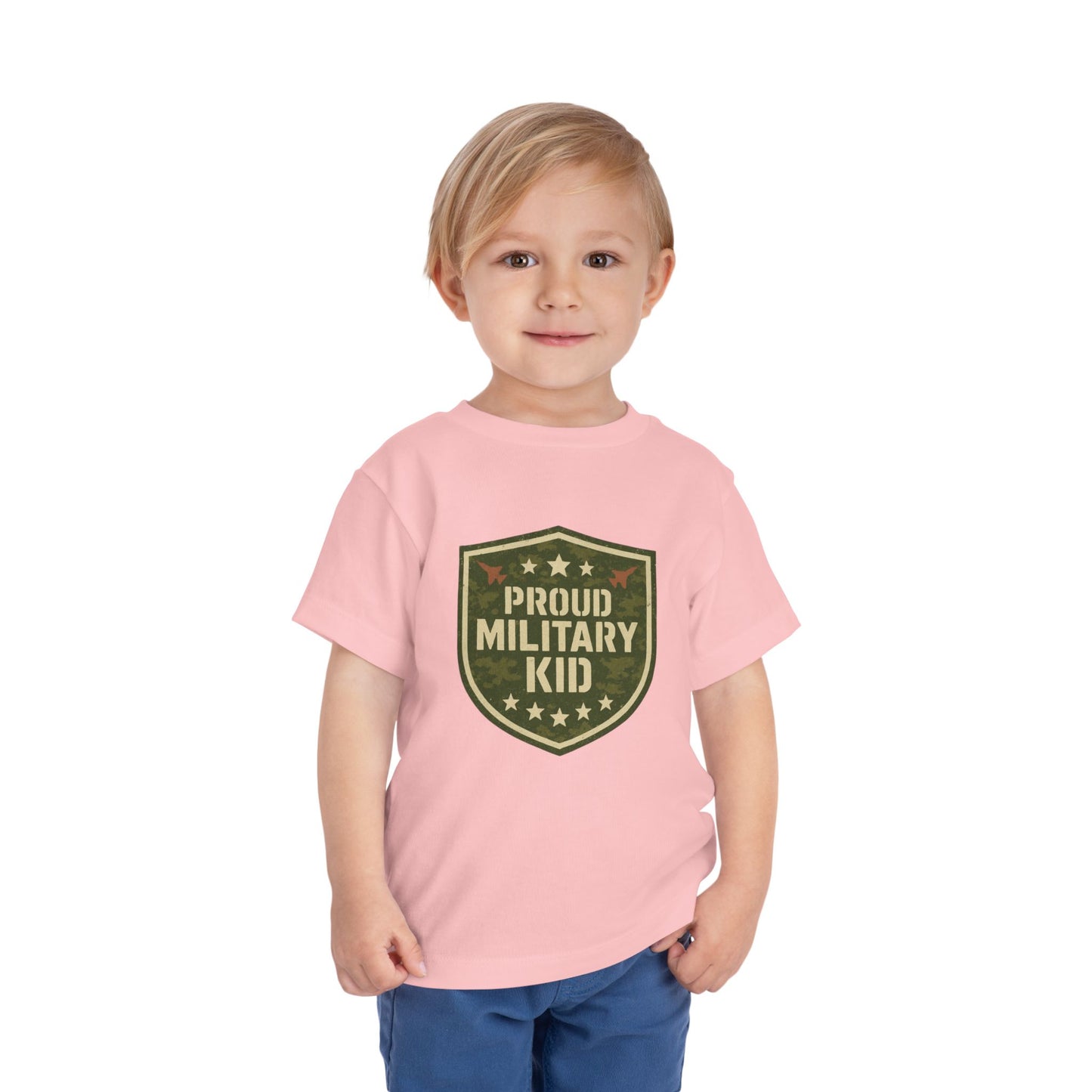 Proud Military Kid Toddler Tee, Kids Clothing, Military Family Gift, Short Sleeve Shirt, Patriotic Toddler Outfit, Boys and Girls Apparel