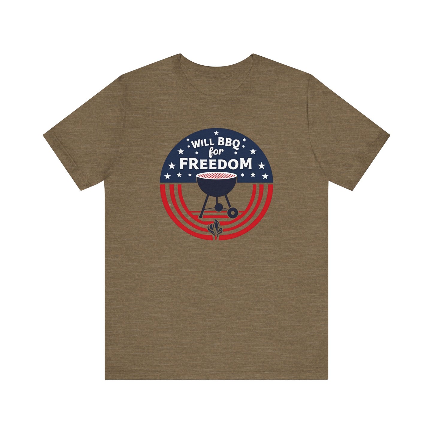 BBQ Freedom Tee | Unisex Jersey Shirt, Grill Lover Gift, 4th of July Shirt, Summer BBQ Apparel, Freedom Celebration Top