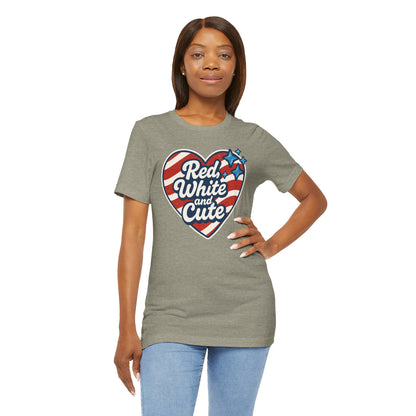 Red, White and Cute Patriotic Summer Shirt