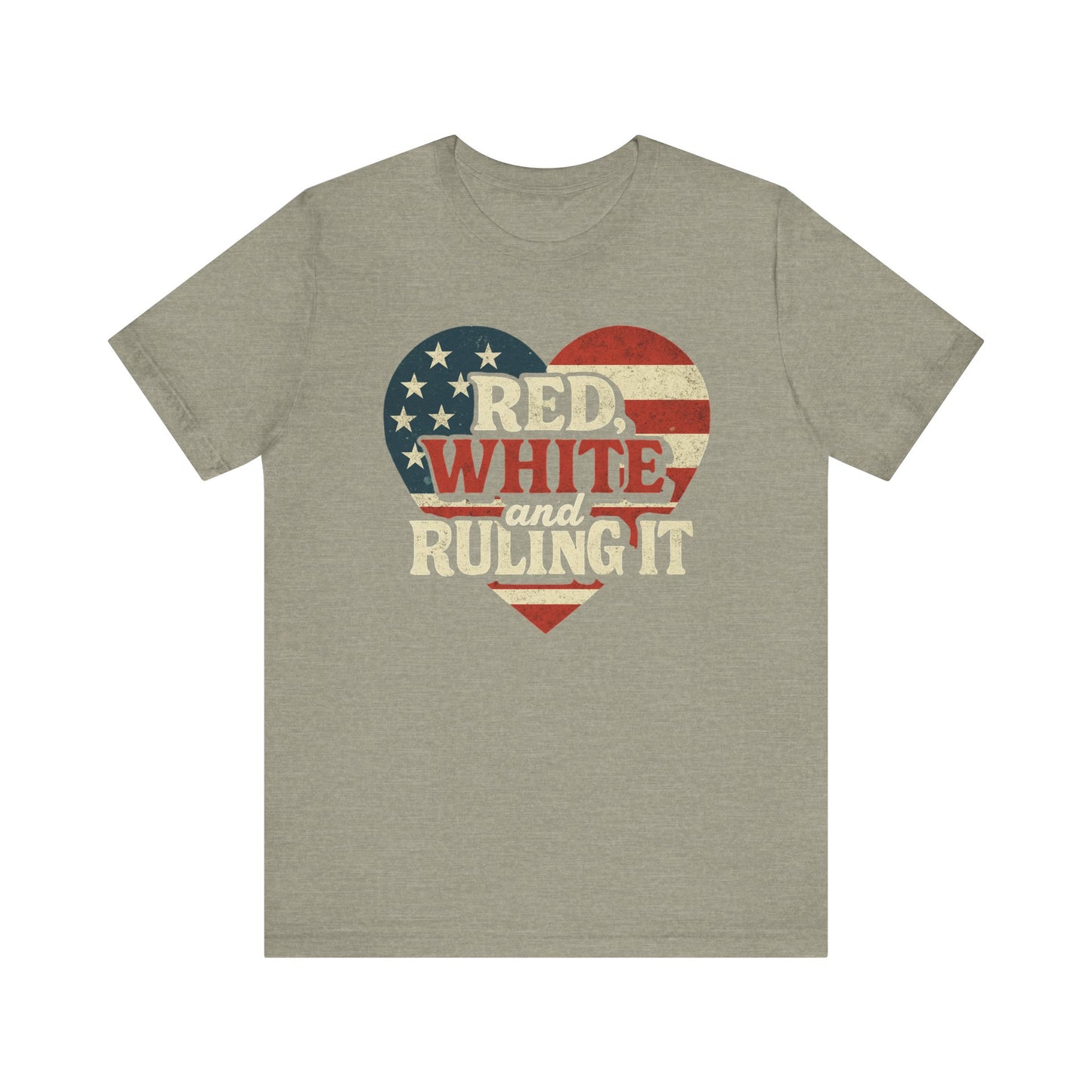 Red, White and Ruling it! Patriotic Heart Tee