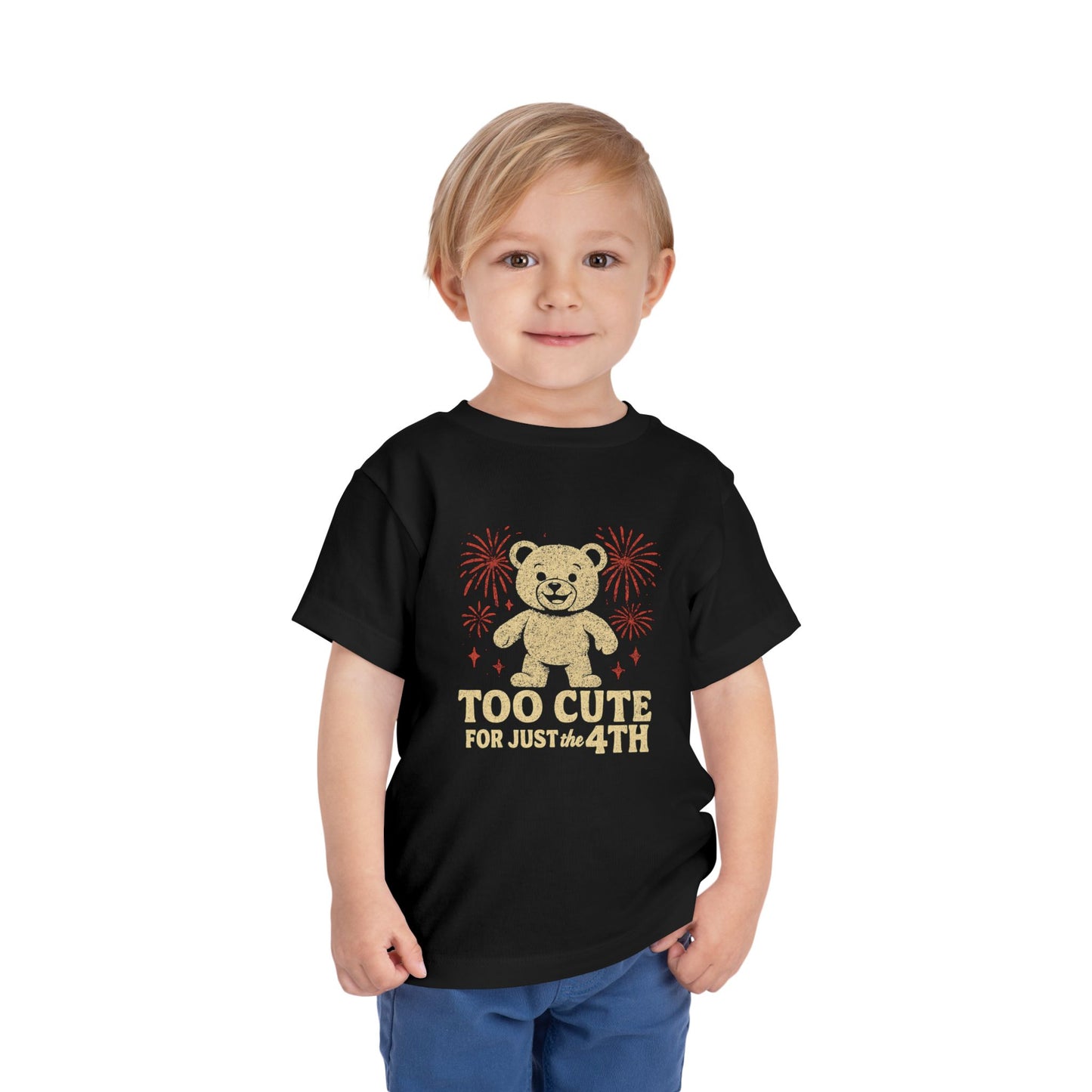 Toddler 4th of July Tee, Cute Bear Short Sleeve Shirt