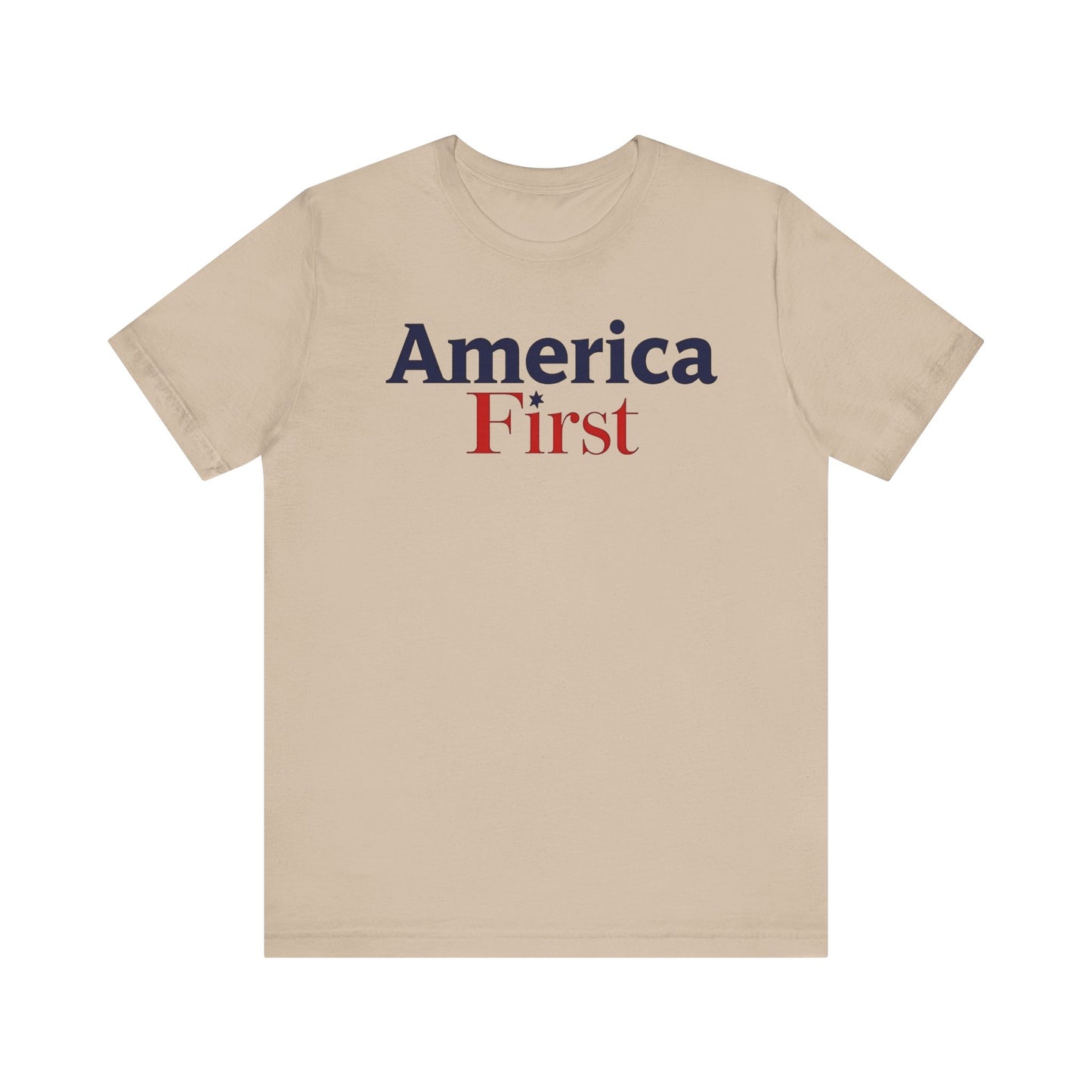 America First Unisex Jersey Tee - Casual Patriotic Shirt