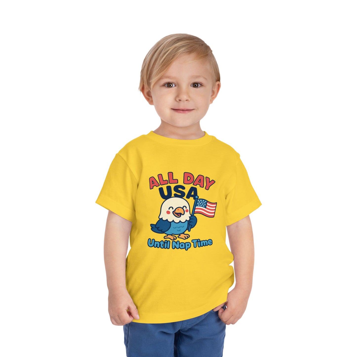 All Day USA Until Nap Time - Cute Kids Shirt