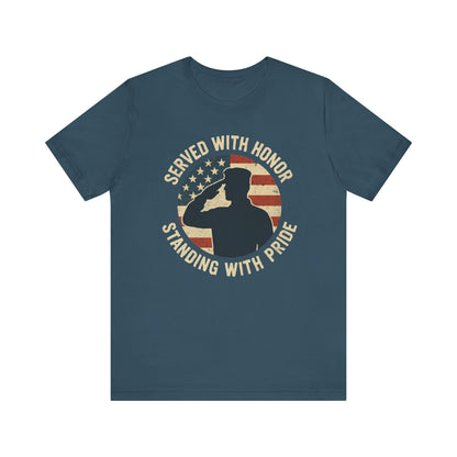 Served with Honor  American Flag Tribute T-Shirt