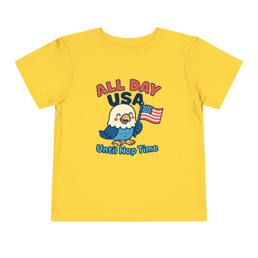 All Day USA Until Nap Time - Cute Kids Shirt