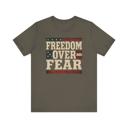 Freedom Over Fear Graphic Design Shirt