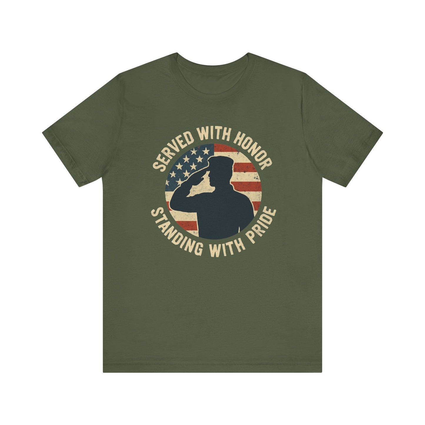 Served with Honor  American Flag Tribute T-Shirt