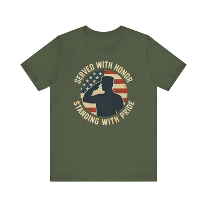 Served with Honor  American Flag Tribute T-Shirt