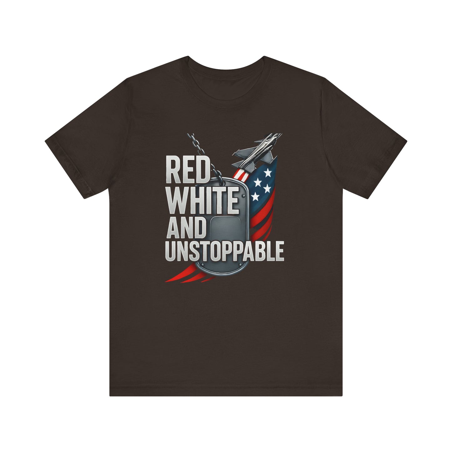 Red, White, and Unstoppable Graphic T-Shirt