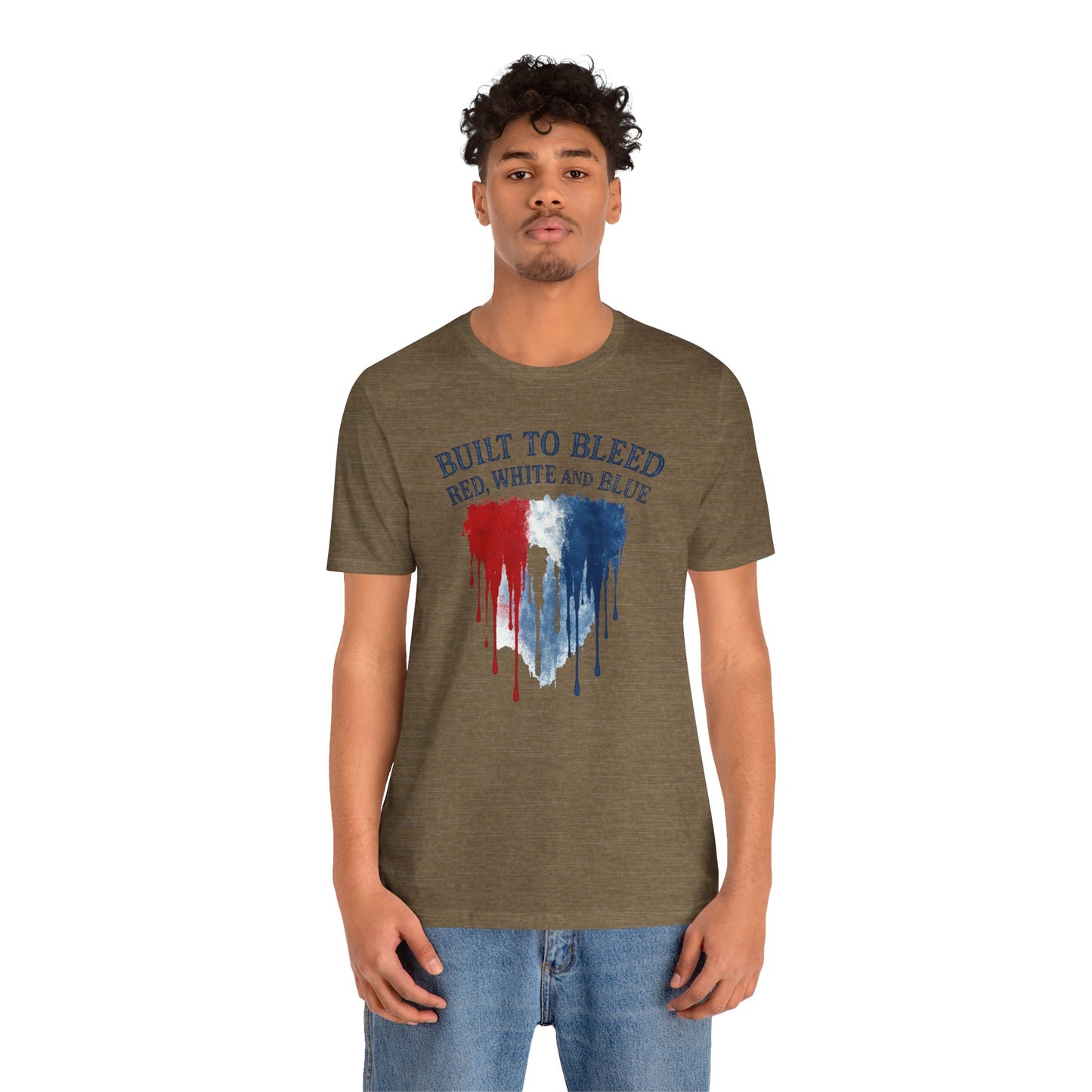 Built to Bleed Red White and Blue Shirt, Americana Tee