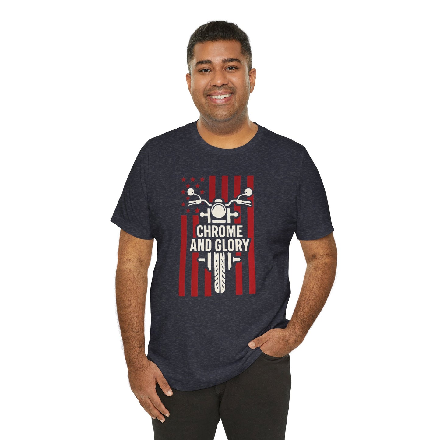 Chrome & Glory Patriotic Graphic Tee - Unisex Jersey Short Sleeve Shirt